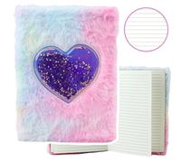 Taccuino in peluche pastello cuore con stelle