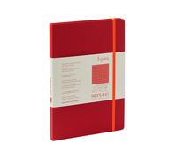 Fabriano Taccuino Ispira A5 – copertina flessibile, elastico, 96 fogli puntinati, rosso