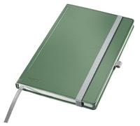 Taccuino Leitz Style A5 a righe, copertina rigida, 160 pagine, 80 fogli, carta certificata FSC da 100 g/m², fascia elastica e segnalibro, per ufficio e home office, Verde, 44851053