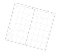 Taccuino mensile portatile, 60 fogli, diario di carta per pianificazione delle attività giornaliere, pianificazione di tracciamento, taccuino da ufficio da 10 x 19 cm