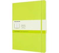Moleskine Classic Notebook, Taccuino con Pagine Bianche, Copertina Morbida e Chiusura Elastica, Formato XL 19 x 25 cm, Colore Verde Limone, 192 Pagine