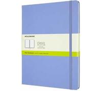 Taccuino Moleskine a pagine bianche X-Large copertina rigida Hydrangea. Blu