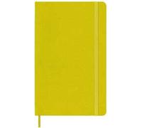 Taccuino Moleskine Classic con Pagine a Righe, Copertina Rigida in Seta e Chiusura Elastica, Formato Large, Colore Giallo Fieno