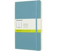 Taccuino Moleskine large a pagine bianche copertina morbida azzurro. Reef Blue