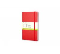 Taccuino Moleskine large a pagine bianche copertina rigida rosso. Scarlet Red