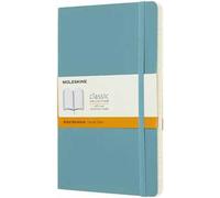 Taccuino Moleskine large a righe copertina morbida azzurro. Reef Blue
