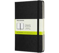 Taccuino Moleskine medium a pagine bianche copertina rigida nero. Black