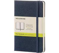 Taccuino Moleskine pocket a pagine bianche copertina rigida blu. Sapphire Blue