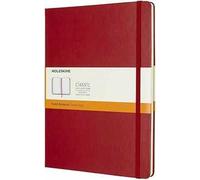 Taccuino Moleskine XL a righe copertina rigida rosso. Scarlet Red