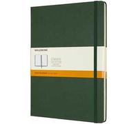 Taccuino Moleskine XL a righe copertina rigida verde. Myrtle Green