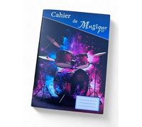Taccuino musicale - 40 pagine - portate e pagine di note - formato 21 x 30 cm - copertina colore da personalizzare - ideale per studenti, lezioni e apprendimento (batteria)