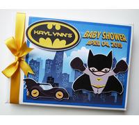 Taccuino Ospiti Personalizzato Batman Compleanno Supereroi Blu 5 Pezzi