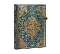 Paperblanks - Diario a righe Cronache Turchesi - 240 pagine, copertina rigida, midi 12x17 cm