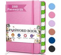Taccuino Per Password Con Schede Alfabetiche, Taccuino Con Copertina Rigida Per Password E Organizzatore Per L'accesso A Siti Internet, Perfetto Tascabile Per Gli Anziani - Rosa
