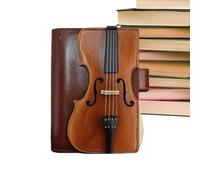 Taccuino per scrittura, diario di lavoro con disegno di violino, agenda in pelle PU per studenti, professori, università, ricette professionali