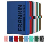 Taccuino personalizzato A5 foderato in pelle rilegato diario per scrivere uomini donne taccuino personalizzabile con nome logo immagine di testo personalizzato blocco diario giornaliero, idea regalo