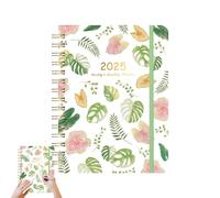 Taccuino planner 2025, agenda giornaliera, taccuino per lista delle cose da fare con copertina vegetale - Bellissimo planner giornaliero per donne o uomini, taccuino planner mensile