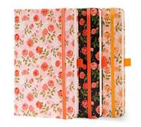 Taccuino, Quaderno Appunti a5, Journal,Taccuino Appunti, matrice di punti a5, Diario di viaggio, Diario a pallini (per ufficio/studenti/uso quotidiano) 100 gsm,200 pagine,3 volumi,tema rosa selvatica