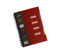 Taccuino rilegato a spirale B5 con 25 fogli, schede e bandiere planner per progetti accademici, blocco note ad alto numero di pagine con bordo a spirale