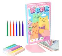 Taccuino Scratch Book per bambini, arcobaleno artistico 35 pezzi libro scratch per bambini, quaderno scratch per viaggi, bambini, famiglia, amici, casa, capodanno
