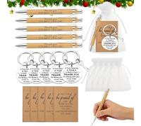 Taccuino tascabile, taccuino tascabile, blocco note con tasche, set di diari a tema motivazionale con penne e portachiavi, notebook con tasche ispiratrici per ringraziamento, apprezzamento