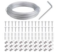 Tacdas 100 Pezzi Kit di Cavi per Appendere Quadri, 100 Piedi di Filo Resistente per Appendere Quadri per Cornici per Specchi Fotografici