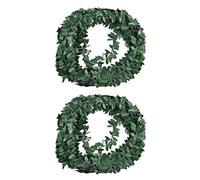 Tacdas 2X 7.5M Ghirlanda D'edera Artificiale Fogliame Verde Foglie Vite per Cerimonia di Matrimonio Cerimonia FEDI DIY