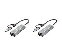 Tacdas 2X Adattatore Ethernet USB 3.2 A 5 Gbps RTL8157 Convertitore di Rete RJ45 da 5000 Mbps per Laptop Supporta 5G, 2.5G, 1G, 100 Mbps