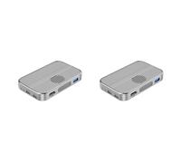 Tacdas 2X Casella di Espansione Magnetica per SSD M.2 NVMe, Docking Station USB C da 10 Gbps con Ventola di Raffreddamento, Compatibile con, 4K60 Hz, SD/TF, PD, 100 W