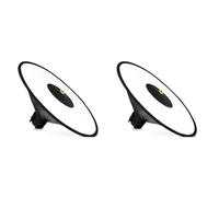 Tacdas 2X Cinghia Riflettente con Diffusore Speedlite Stile Portatile Pieghevole Softbox Rotondo Universale da 44 cm per Flash della Fotocamera