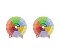 Tacdas 2X Feelings Wheel Therapy Desk Decor 10 Pollici Double Sided Emotions Chart Delle Guida per I Consulenti Scolastici