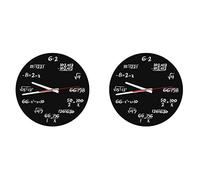 Tacdas 2X Orologio da Parete Matematico, Orologio con Formule Matematiche Orologio Un Quiz nel Bianco E Nero Orologio con Equazioni Matematiche Unico per Casa, Ufficio