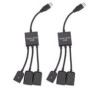 Tacdas 2X USB 3.1 Tipo C A 2 Dual USB A 2.0 Femmina + Micro-USB Femmina OTG HUB