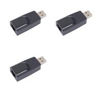 Tacdas 3X Adattatore Ethernet LAN USB A RJ45 Scheda di Rete USB2.0 da 100 Mbps per PC Laptop Desktop DVB Set Top Box Drive-Free Nero