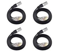 Tacdas 4X 1 XLR A 2 Spina Audio Stereo Connettore Y Sdoppiatore per Microfono Mixing Console Amplificatore (1,5 M)