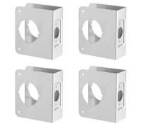 Tacdas 4X Piastra di Rinforzo per Porta con Serratura, Foro Singolo da 2-1/8 Pollici, Piastra Posteriore da 2-3/8 Pollici, Riparazione del Rinforzo Della Porta per La Casa