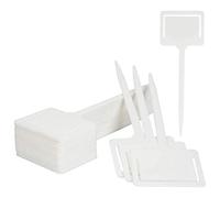 Tacdas 50 Pezzi di Etichette per Piante, Piante nel Plastica, Etichette un Forma di T, Etichette per Vivaio, Etichette per Piante per Giardini All'Aperto e al Coperto (Bianche)