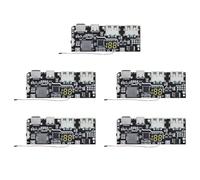 Tacdas 5X QC4.0 QC3.0 LED Dual USB 5V 4.5A 22.5W Micro/Type-C USB Mobile Power Bank 18650 Modulo di Ricarica Protezione Termica,A