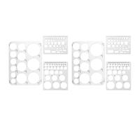 Tacdas 6 Modelli di Cerchi per Disegnare Stencil di Cerchi Flessibili con Forme Geometriche, Righelli di Misurazione In Plastica di 6 Misure