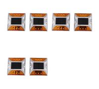 Tacdas 6X Luci di Segnalazione Lampeggianti Solari In Alluminio Pressofuso Interrate Luci di Segnalazione Ostacoli Notturne Lampeggianti per Autostrade e Corsie