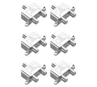 Tacdas 6X Splitter Digitale A 2 Vie per Coassiale 5-2400MHz, Compatibile RG6, Funziona con Connessioni TV Analogiche/Digitali e Internet
