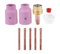 Tacdas 9PZ Torcia per Saldatura TIG Lente per Gas Lunga Grande e Tazza in Allumina per WP17 WP18 WP26 TIG Corpi A Pinza Kit di Ricambi Accessori