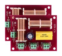 Tacdas Altoparlante Crossover a 3 Vie da 2 Pezzi da 200 W Treble + Midrange + Divisore di Frequenza del Filtro per Altoparlanti Crossover Indipendenti dai