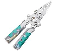 Tacdas Cacciavite A Penna Pieghevole con Spelafili, Strumento per Spelare Cavi Pieghevole con Funzionalità di Tester di Tensione Integrata.