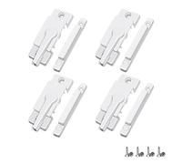 Tacdas Confezione da 4 Serrature per Ghigliottina Finestra, Chiusure per Finestra Serrature per Ghigliottina di Ricambio Bianche per Finestra Scorrevole Orizzontale