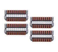 Tacdas Confezione da 40 Terminali per Guida DIN, Terminali per Guida DIN -211 da 0,08-4 Mm², Kit Morsettiera Nera, Blocco di Collegamento Elettrico Durevole e Facile da Installare