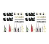 Tacdas Kit di Movimento per Orologio da Parete DIY al Quarzo da 12 Pezzi da 16 mm con 16 Diverse Coppie di Lancette, Set di Movimento per 12 Numeri di Orologio DIY