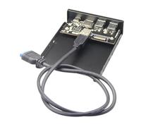 Tacdas Lettore di Schede Interno USB 3.0 Micro-SD/TF Flash 3.5 Pannello Frontale USB-C Type-C Doppia Porta USB 3.0 Hub Floppy per 3,5 Pollici Aperto