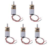 Tacdas N20 Dimensioni Ridotte DC 3V-6V Mini Micro Metal Gear Motor con Ruota da 5 Pcs-Pack da 60 / Min Motore Giocattolo A Bassa Velocità