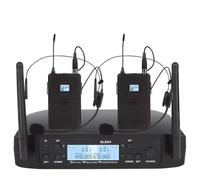 Tacdas Plug UE Glxd4 Microfono Wireless A Doppio Canale Micurio per Cuffie Lavalier per Le Performance della Fase del Linguaggio della Chiesa Insegnamento del Microfono Indosso